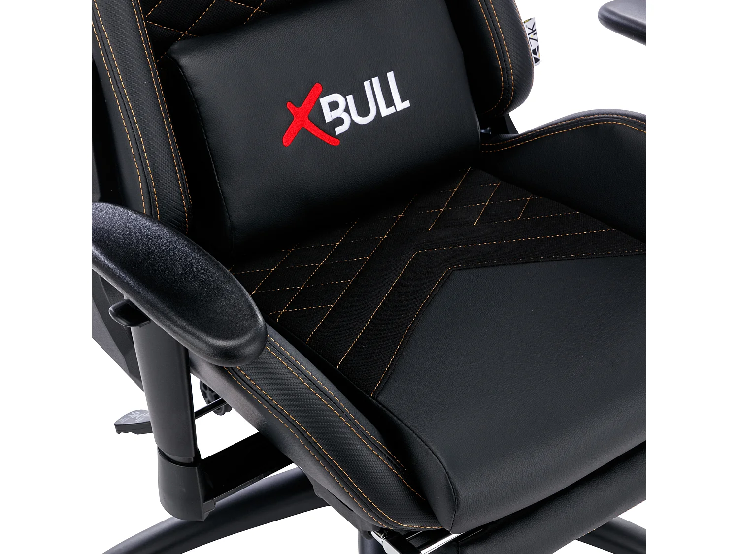 Sedia Gaming da Ufficio con Poggiapiedi, Reclinabile, Supporto Lombare in Similpelle - Nero