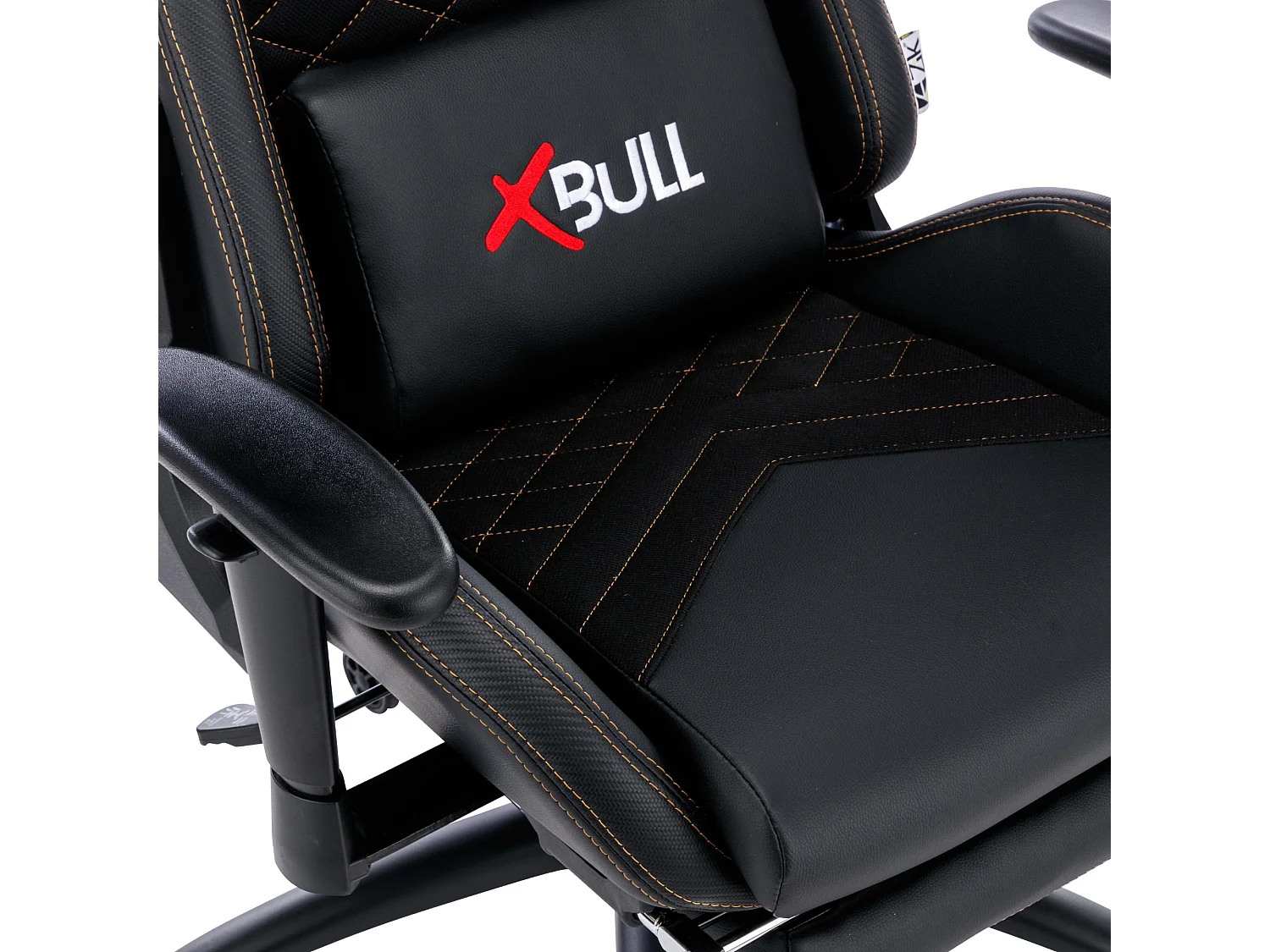 Sedia Gaming da Ufficio con Poggiapiedi, Reclinabile, Supporto Lombare in Similpelle - Nero