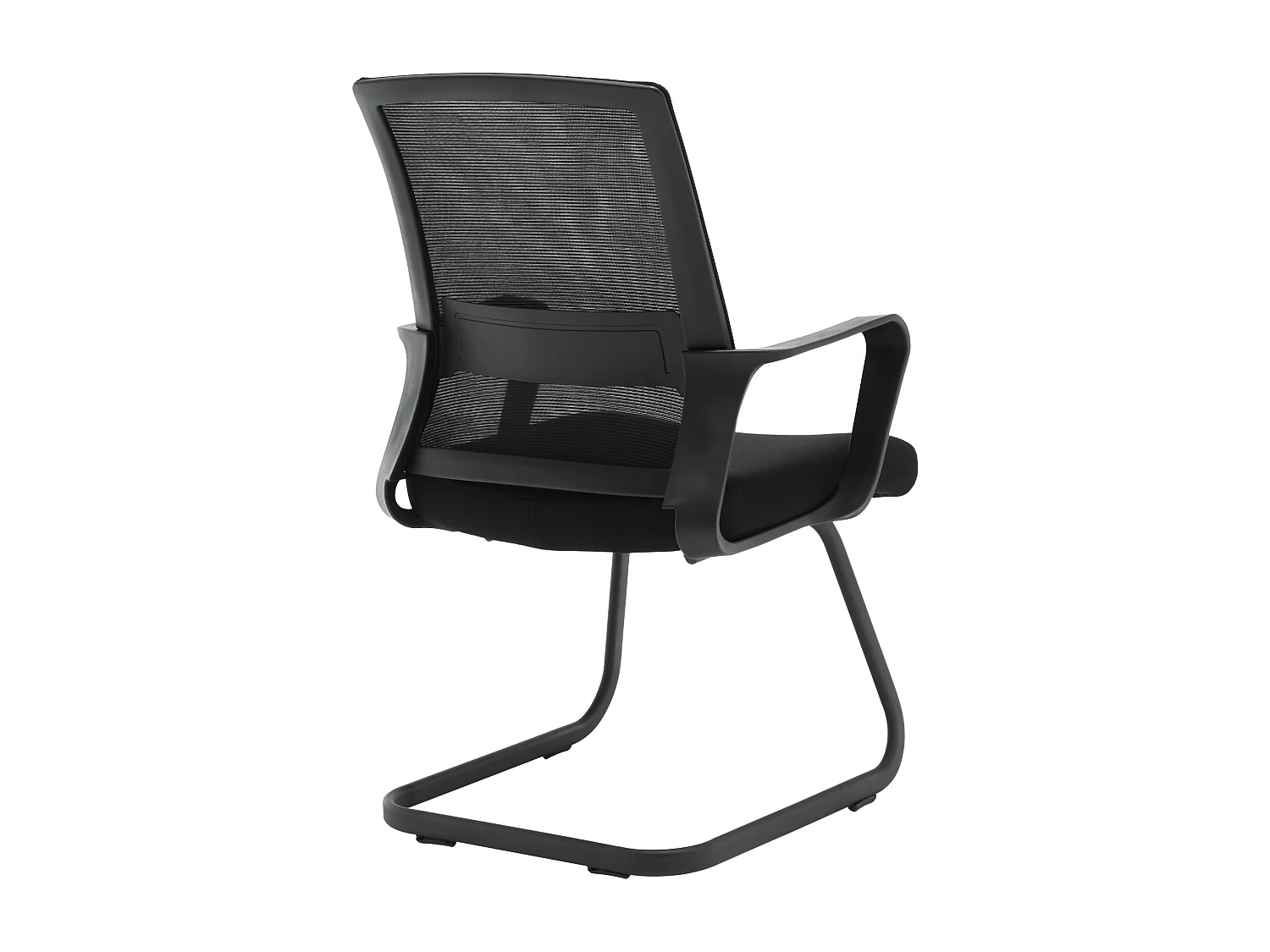 Sedia Sala d'Attesa Set 2 Poltrone Riunione e Conferenza con Braccioli, Ergonomica in Tessuto, da Visitatore - Nero