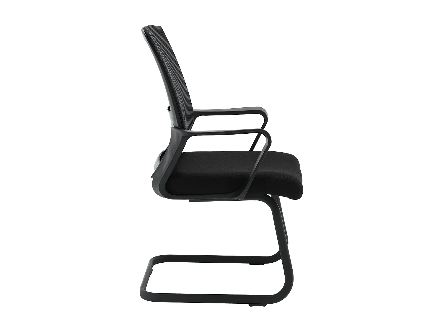 Cadeira de sala de espera Conjunto de escritório 2 Cadeira de conferência ergonómica para reuniões com apoios de braços tecido respirável Preto - ZIK