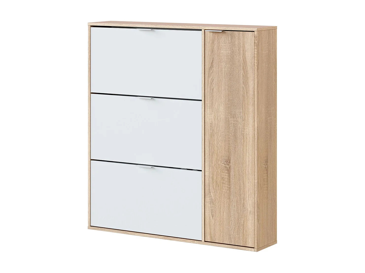 Scarpiera bagno casa garage 3 ante a ribalta anta 106 X 22 X 115 rovere - 017818F