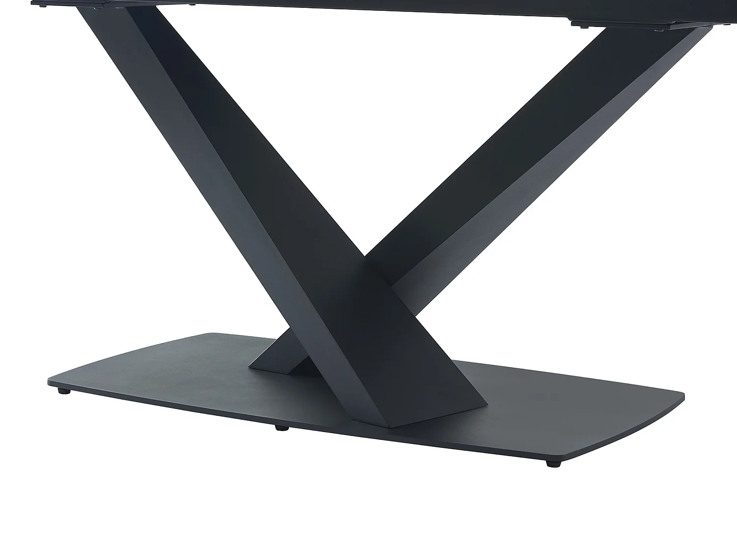 Ensemble table MALATA + 4 chaises HEKA - Effet marbre noir et beige