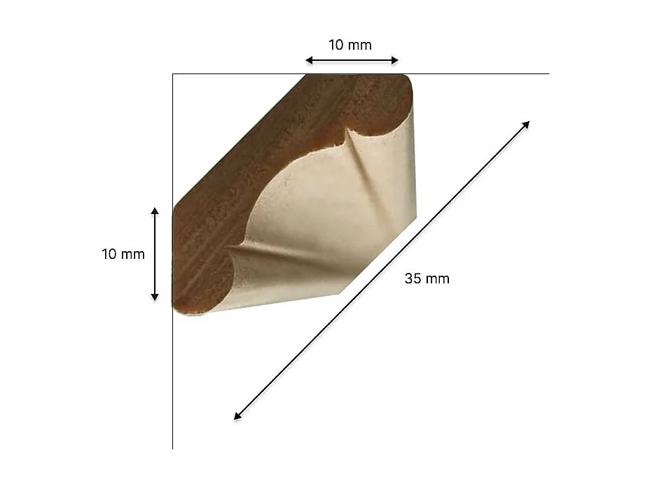 NORDLINGER PRO Lot de Corniches de plafond 100 cm