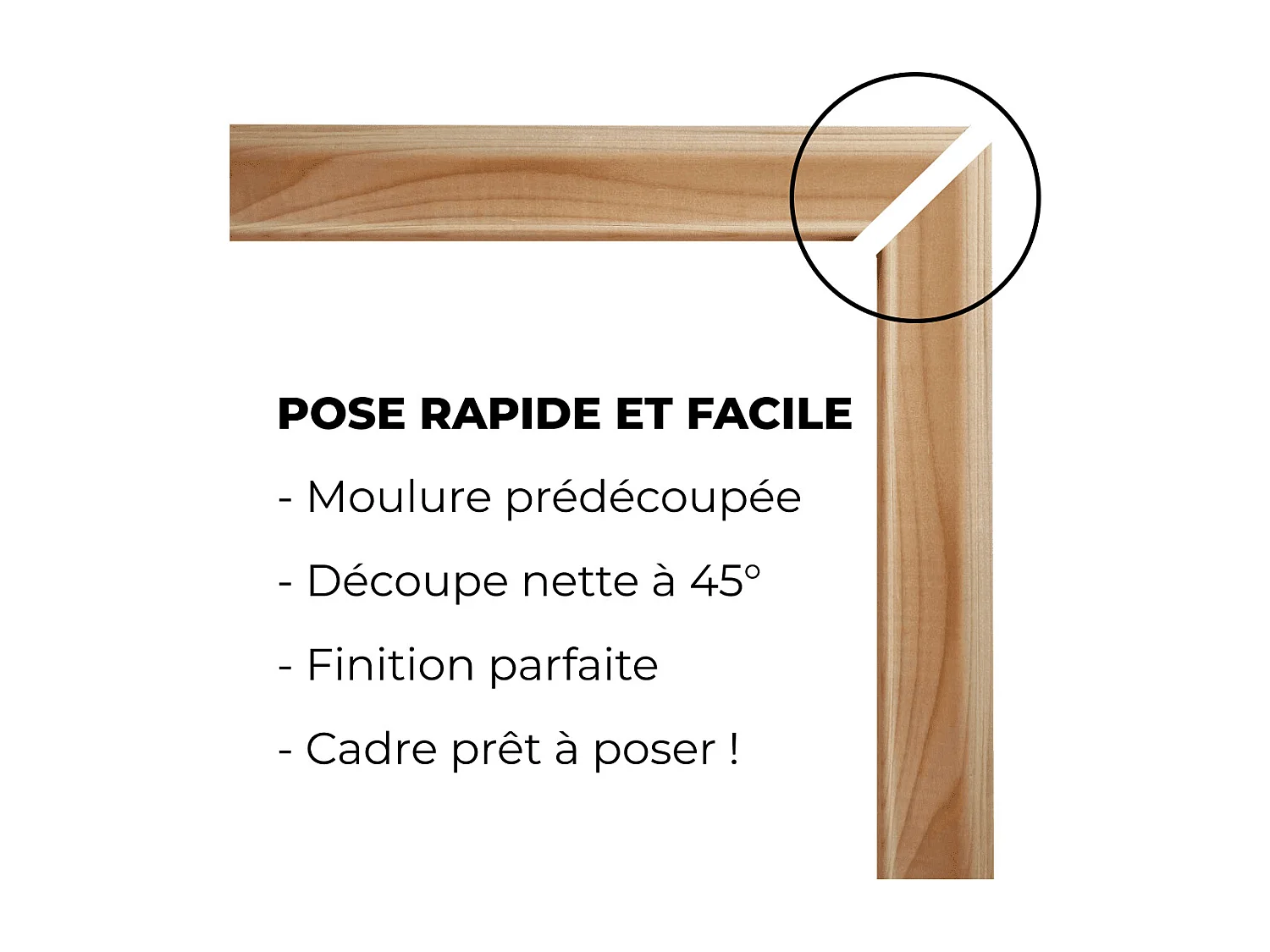 NORDLINGER PRO Lot de 4 Moulures droite large 70mm x 100cm
