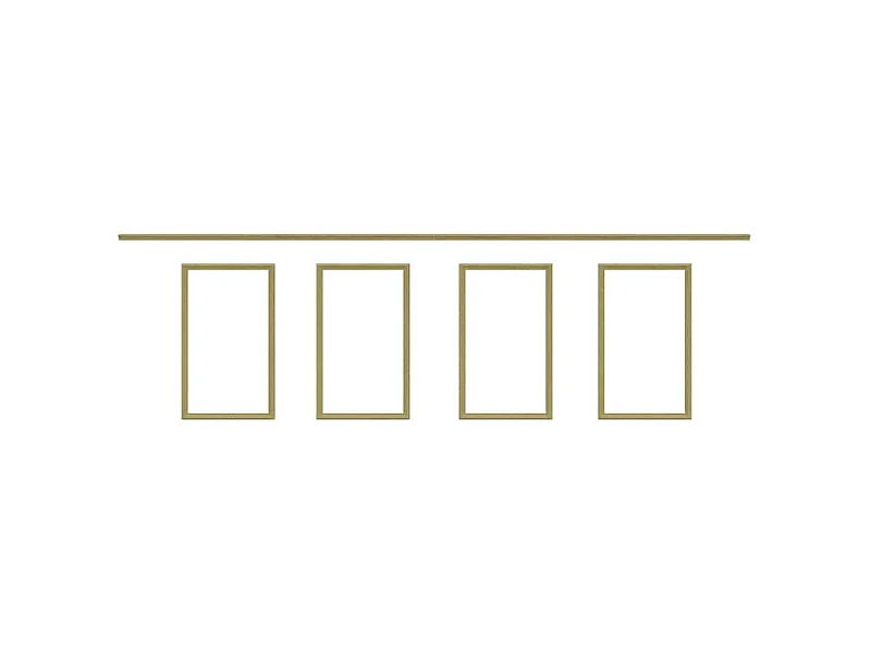 NORDLINGER PRO Kit moulure de soubassement 3m - Moulure murale - FSC 100% - Parfait pour donner du cachet au mur