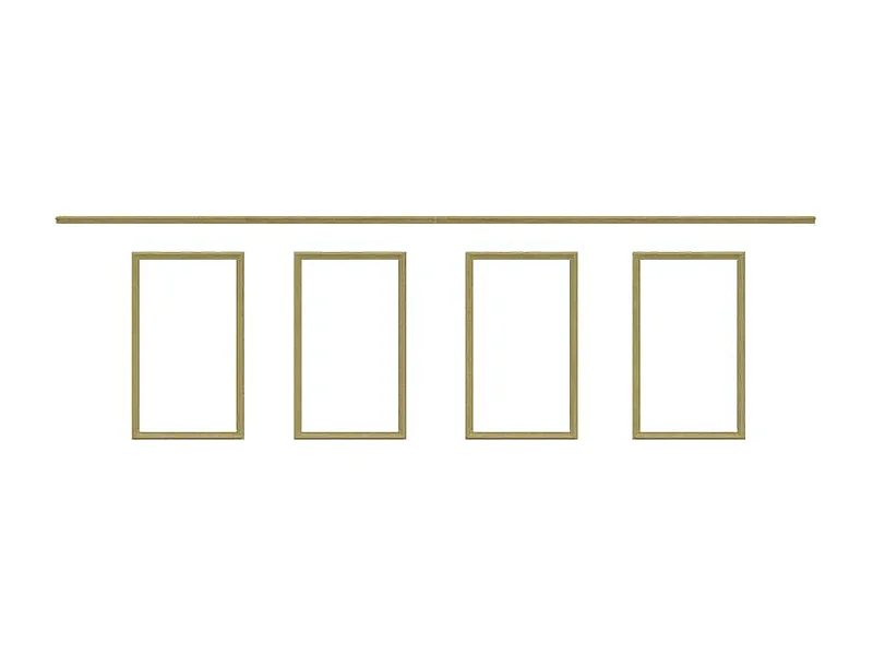 NORDLINGER PRO Kit moulure de soubassement 3m - Moulure murale - FSC 100% - Parfait pour donner du cachet au mur