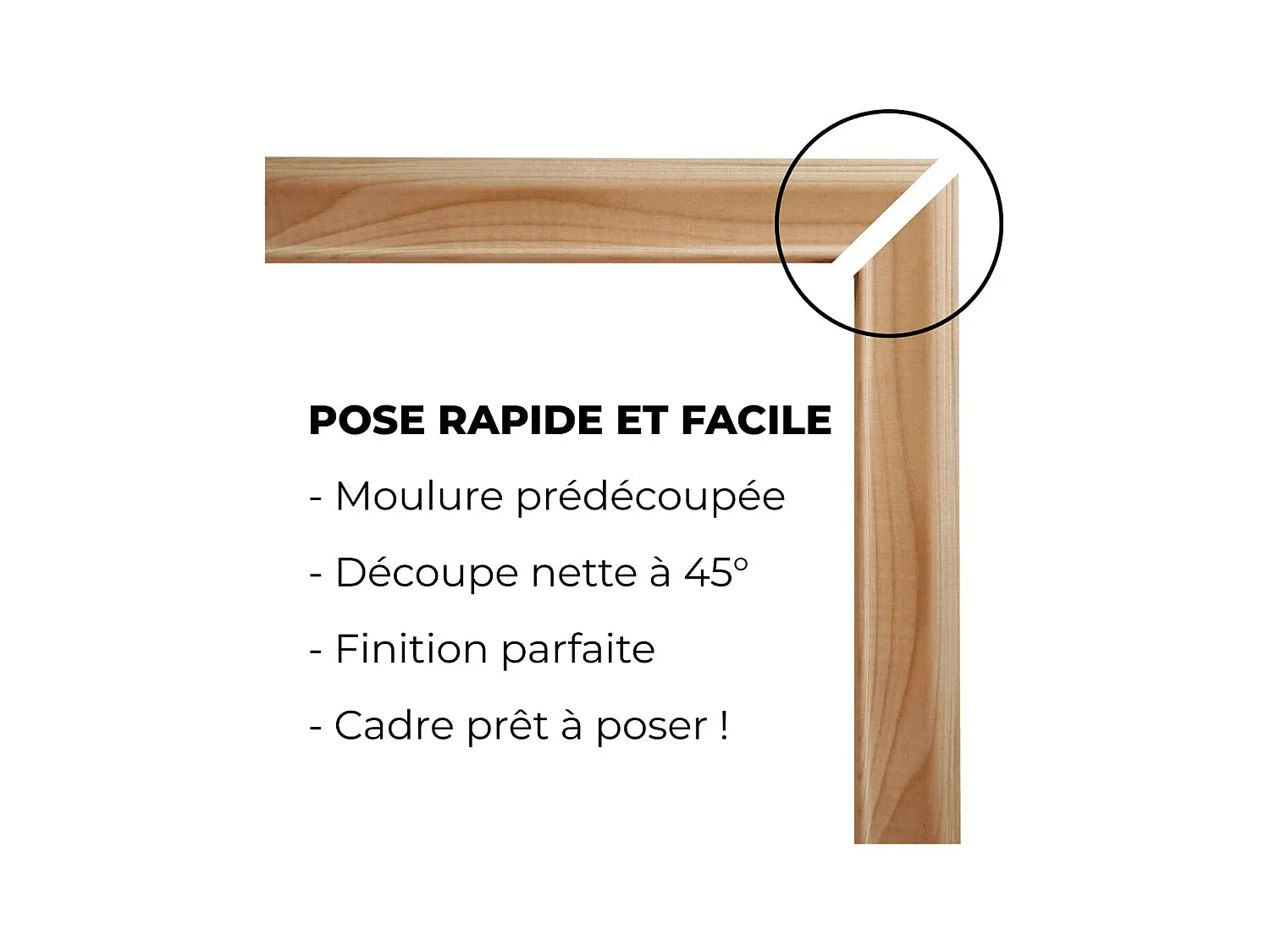 KIT CADRES MOULURES POUR MUR 1500X1500 - 42X14MM-FSC 100%