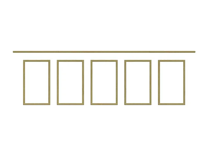 ORDLINGER PRO Kit moulure de soubassement 4m - Moulure murale - FSC 100% - Parfait pour donner du cachet au mur