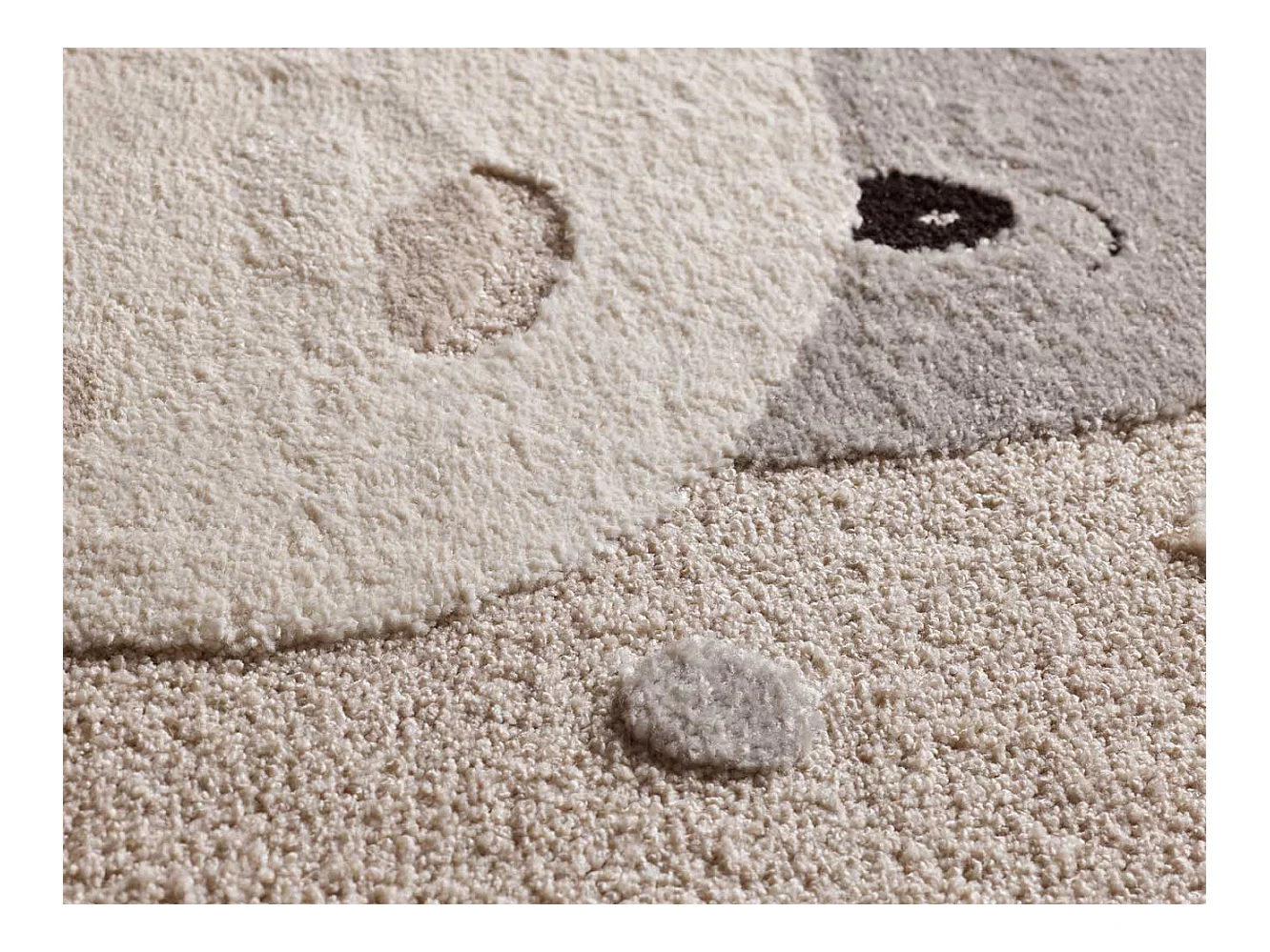 Alfombra interior  - infantil hipopótamo - piedra - 120 x 170 cm - CLOWN