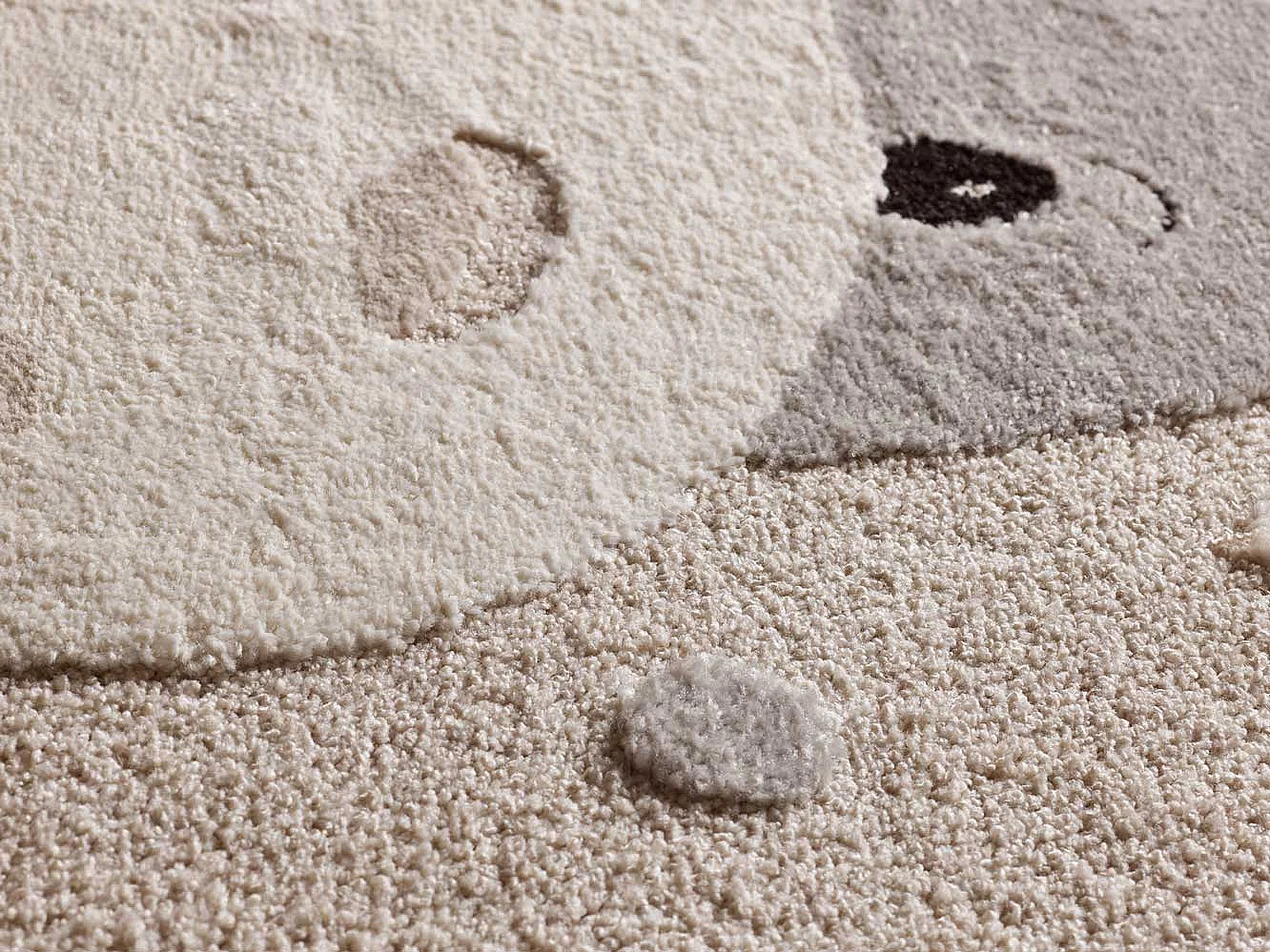 Tapis intérieur - enfant hippopotame  - pierre - 120 x 170 cm - CLOWN