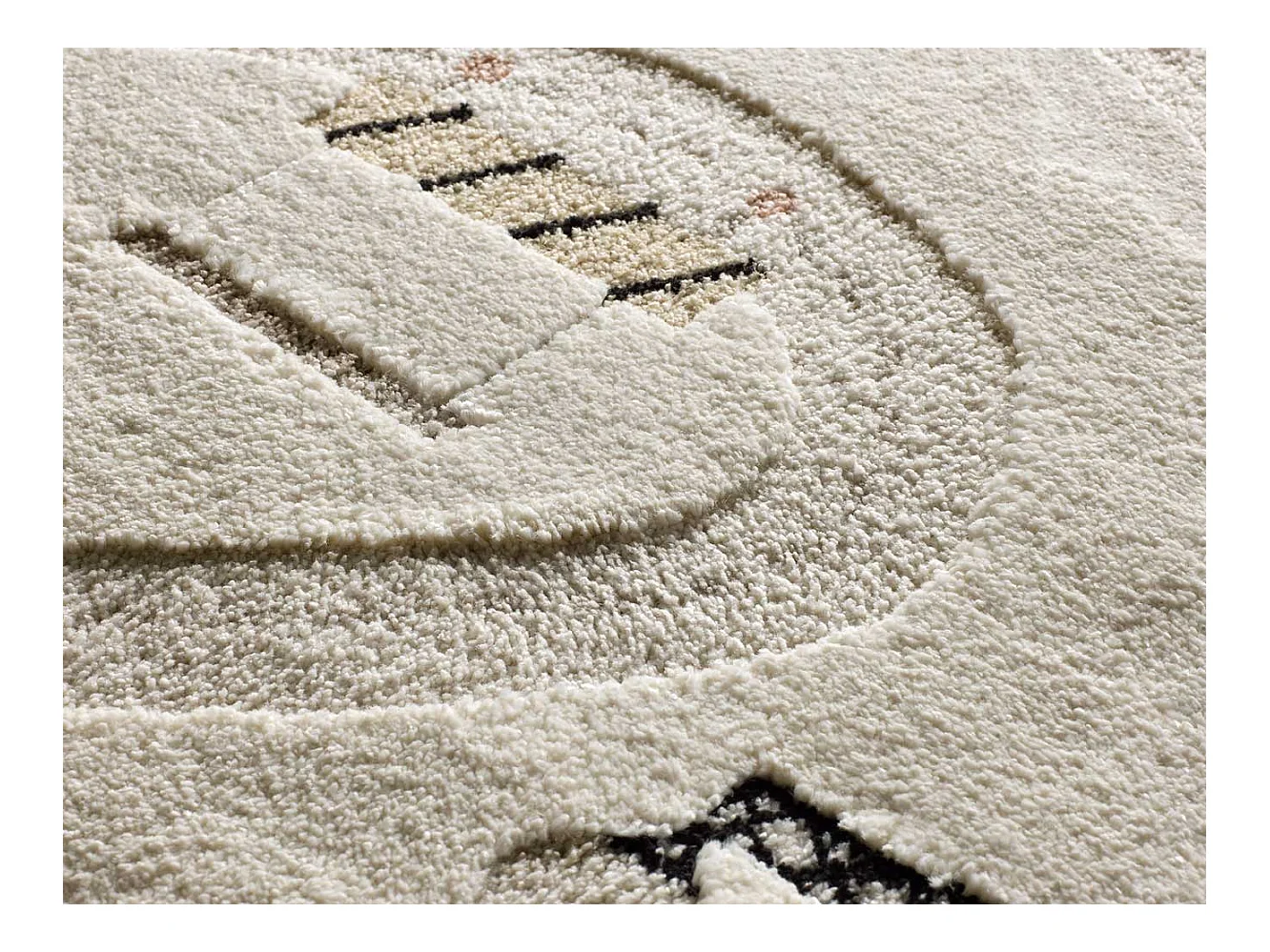 Tappeto interno rotonda - bambini auto e strade - multicolore - diam.120 cm - CLOWN