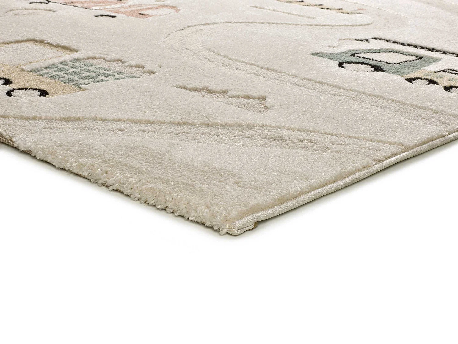 Tapis intérieur - enfant voitures et routes - multicolore - 120 x 170 cm - CLOWN