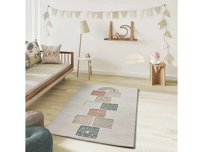 Tapete interior - infantil jogos - multicolorido - 120 x 170 cm - CLOWN