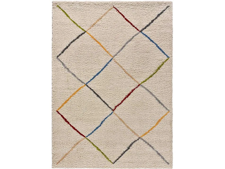 Tapete interior - étnico - branco - 80 x 150 cm - KASBAH