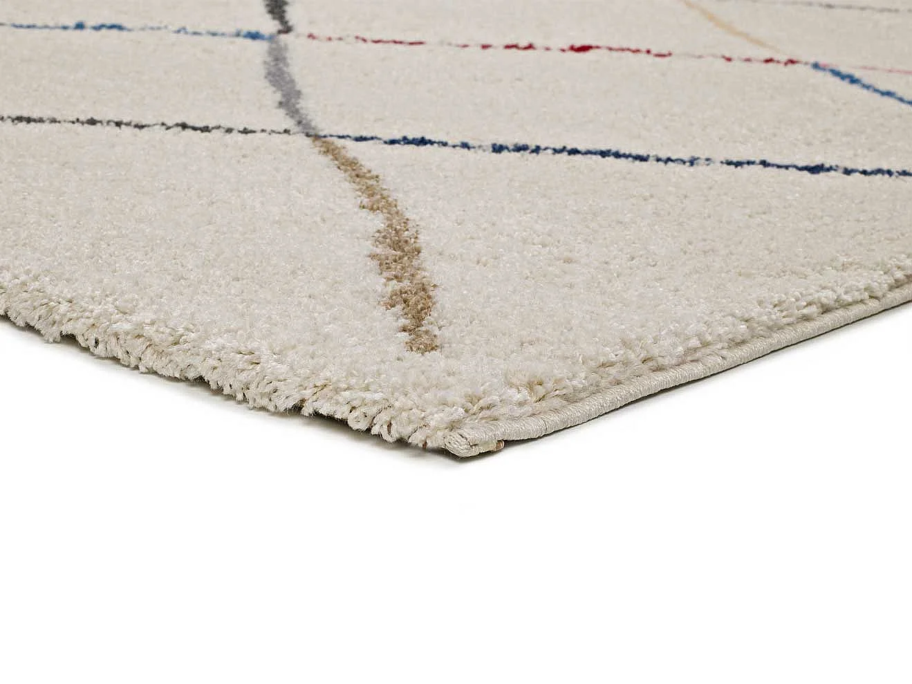 Tapete interior - étnico - branco - 80 x 150 cm - KASBAH