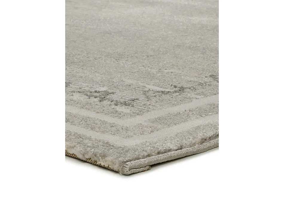 Laagpolig tapijt - abstract - zilverkleurig - 80x150 cm - HL-IDENTITY