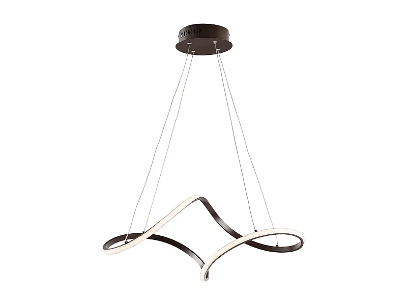 Suspension Dana métal marron, LED intégrée, câbles orientables L65x38 cm, style chaleureux pour intérieurs cosy