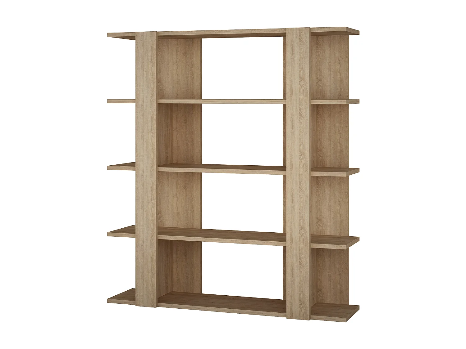 Buyqualia Mueble librería Decorativa de Gran Capacidad (Alto 121 / Ancho 110 / Fondo 29) en Color (Roble)