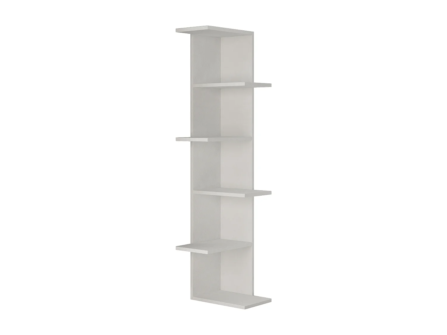 Buyqualia Mueble librería para Esquina con estantes (Alto 141 / Ancho 37 / Fondo 24) en Color (Blanco)