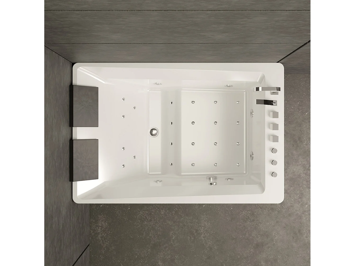 Baignoire Balnéo Tonsay duo Jets 180  x120  x68  cm, by SPALINA