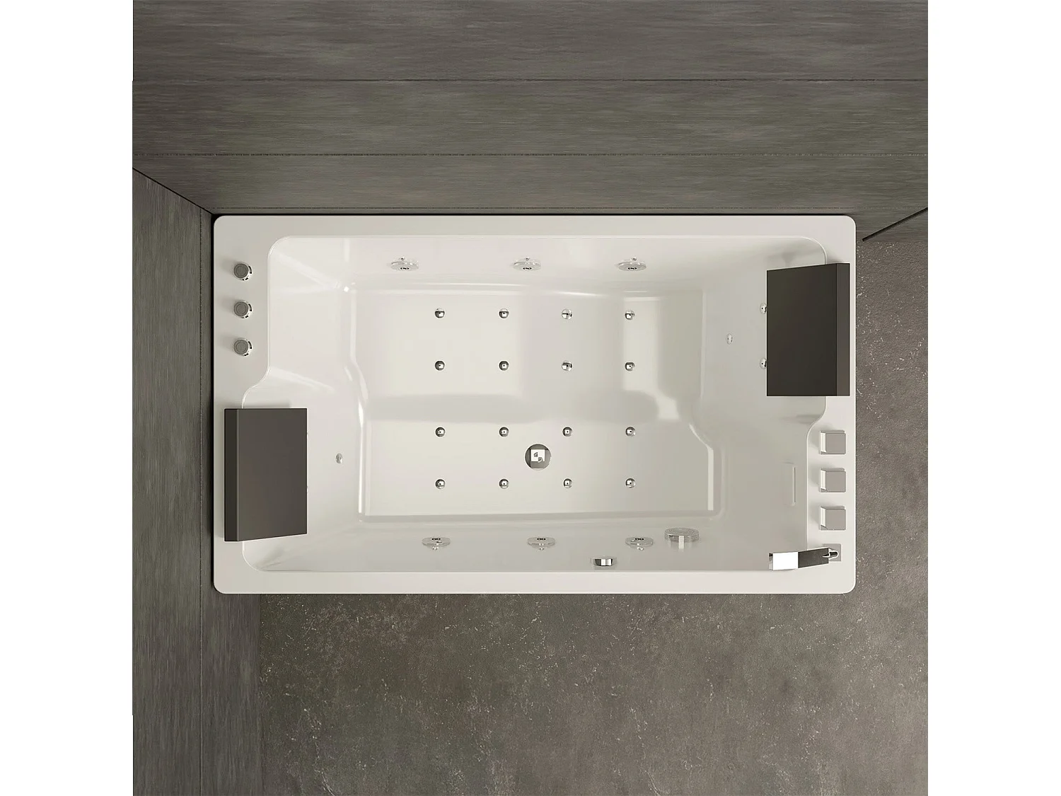 Baignoire Balnéo Brava duo Jets 170  x100  x63  cm, by SPALINA