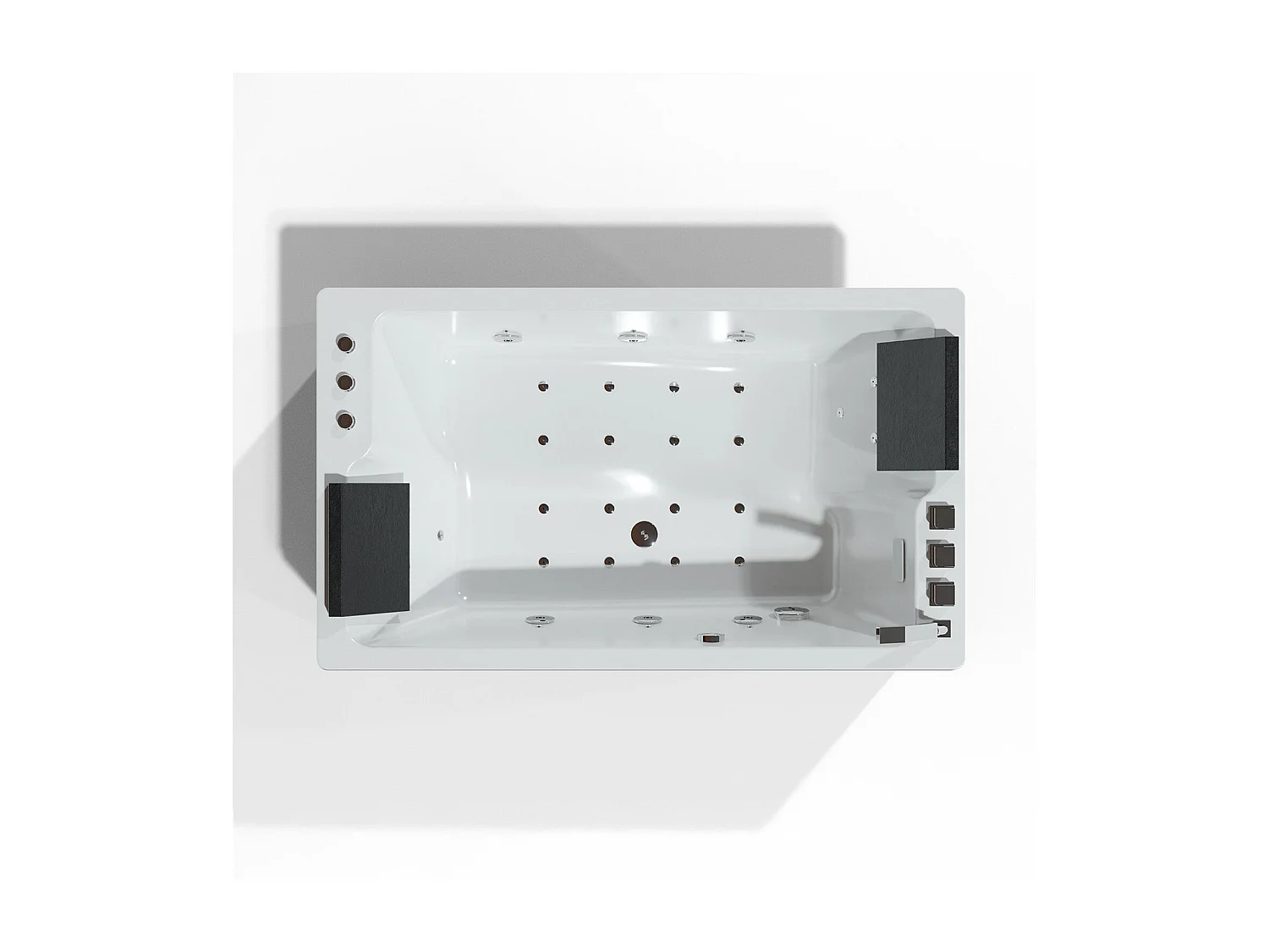 Baignoire Balnéo Brava duo Jets 170  x100  x63  cm, by SPALINA
