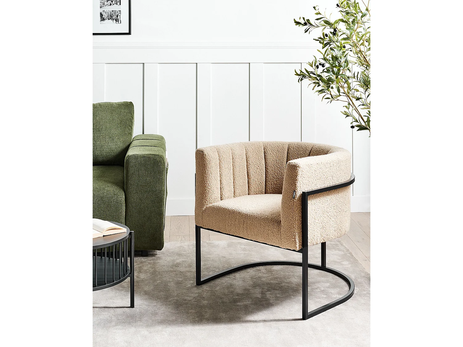 Armchair LARVIK II Boucle Beige
