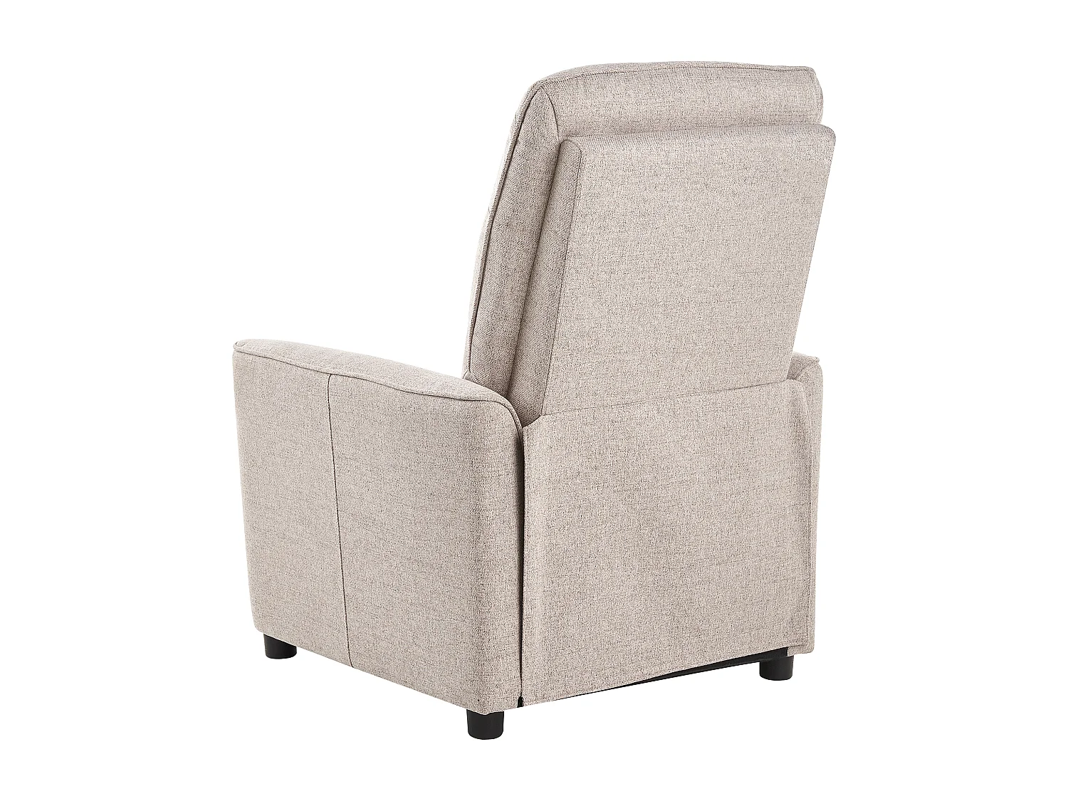 Fauteuil inclinable SANDE Repose-pieds inclus Tissu Taupe