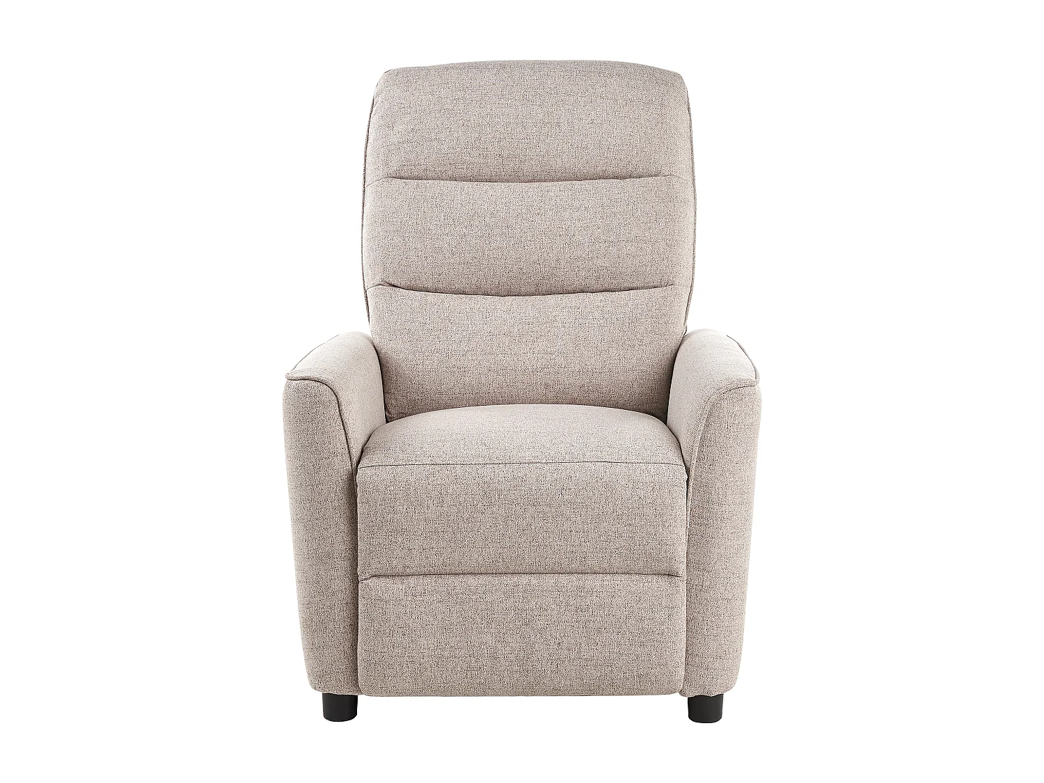 Fauteuil inclinable SANDE Repose-pieds inclus Tissu Taupe