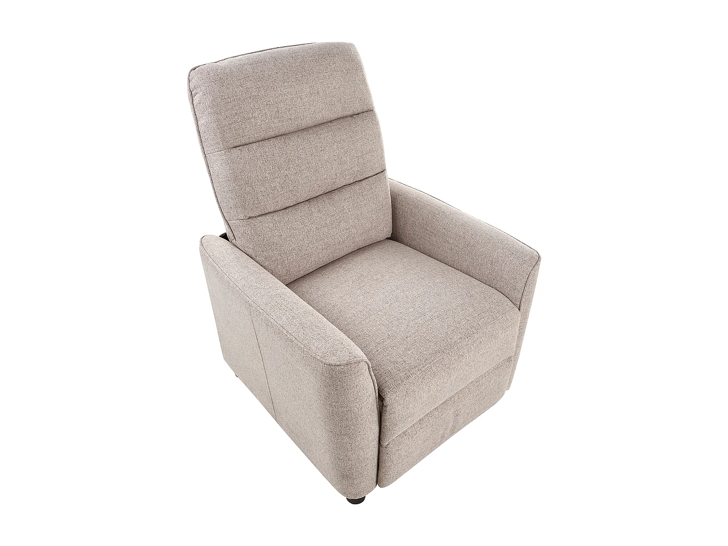 Fauteuil inclinable SANDE Repose-pieds inclus Tissu Taupe