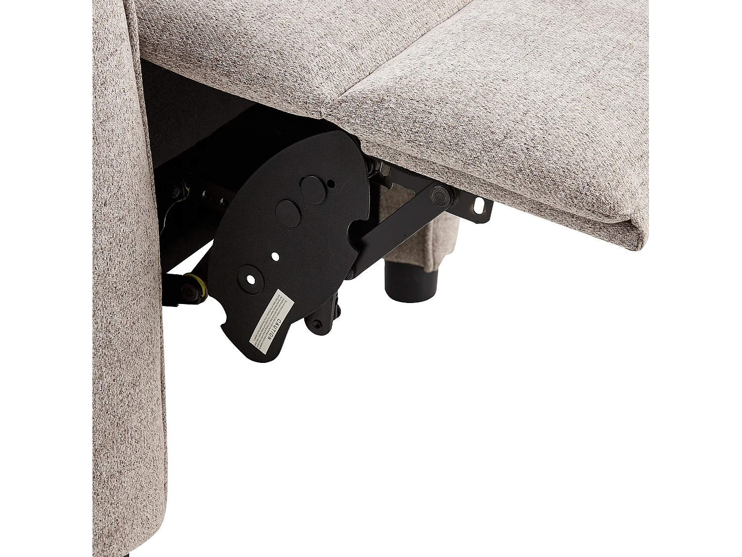 Fauteuil inclinable SANDE Repose-pieds inclus Tissu Taupe