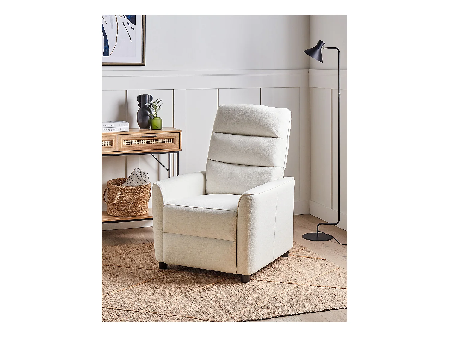 Rozkładany fotel SANDE Złamana biel