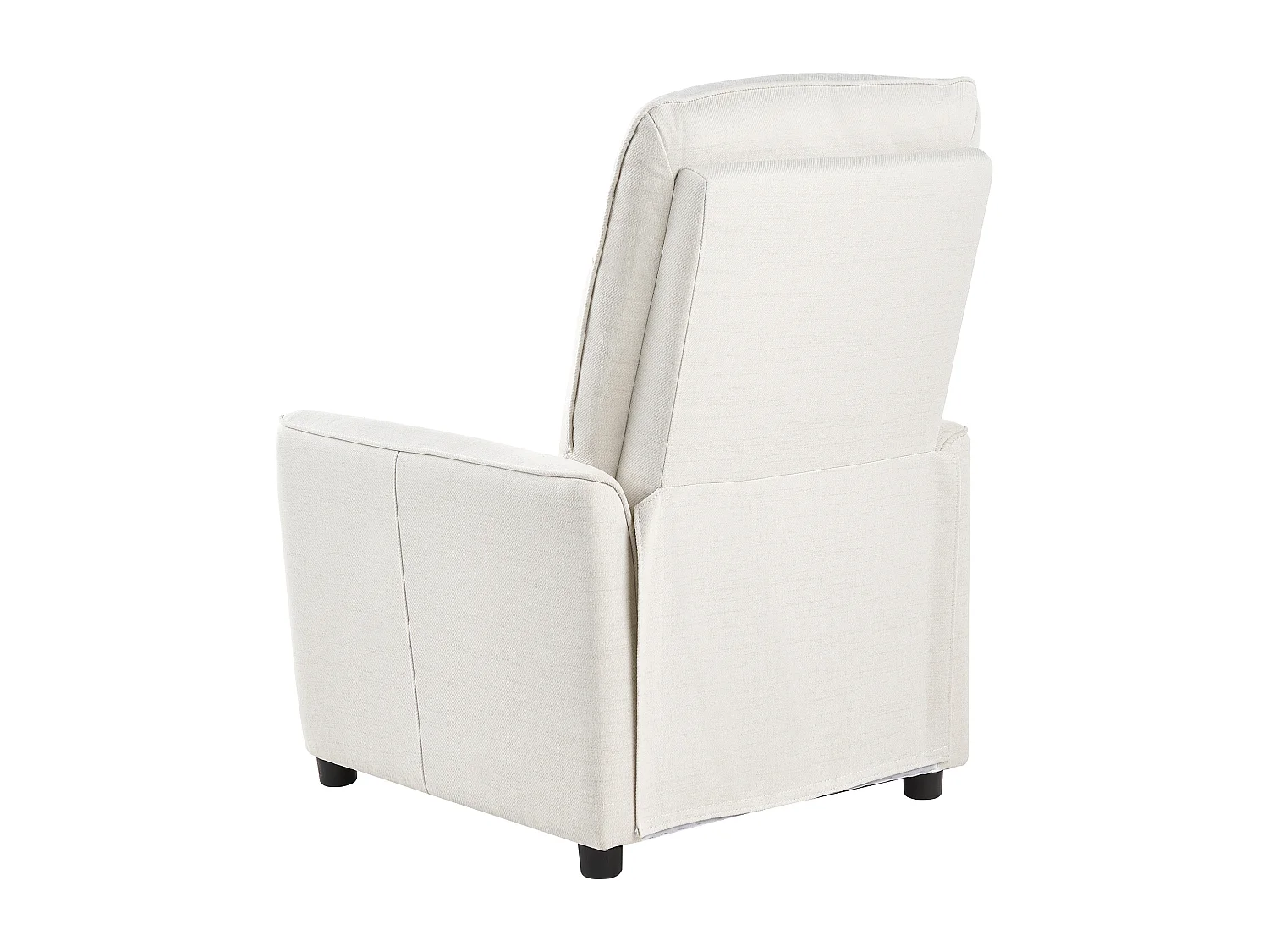 Fauteuil inclinable SANDE Repose-pieds inclus Tissu Blanc cassé