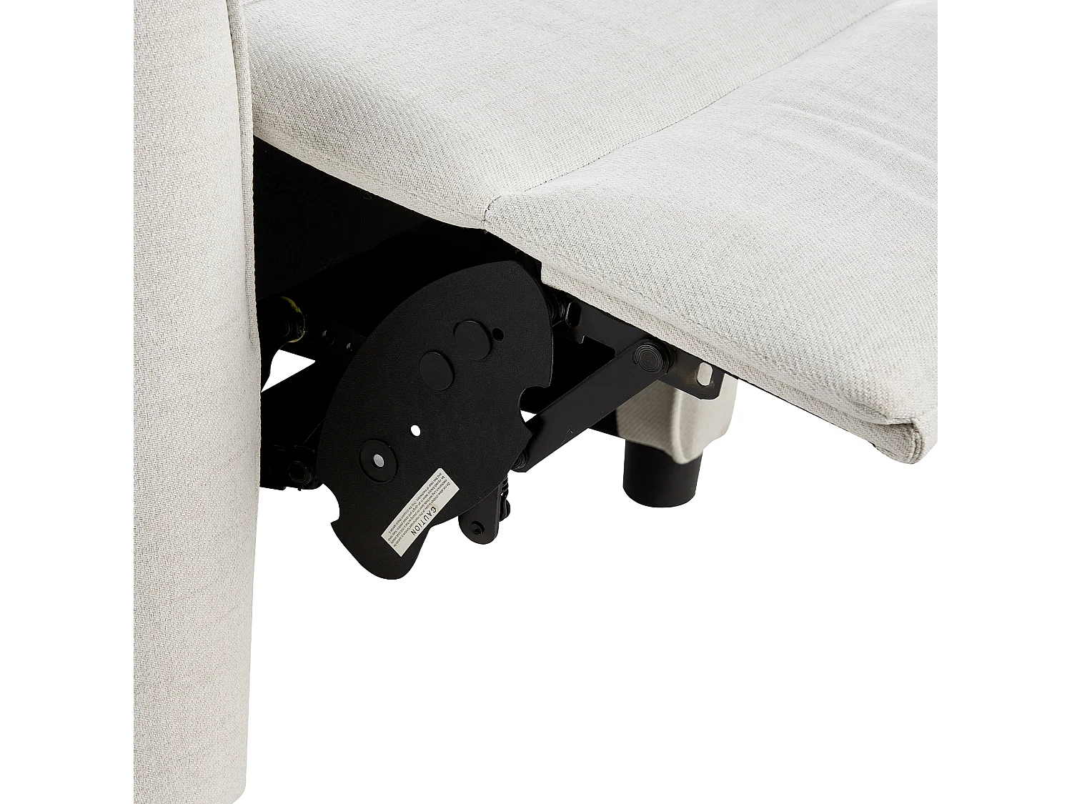 Fauteuil inclinable SANDE Repose-pieds inclus Tissu Blanc cassé