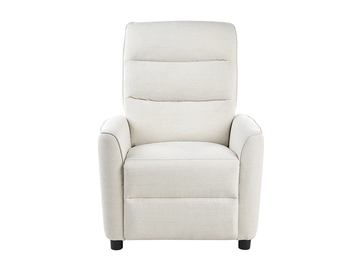 Fauteuil inclinable SANDE Repose-pieds inclus Tissu Blanc cassé