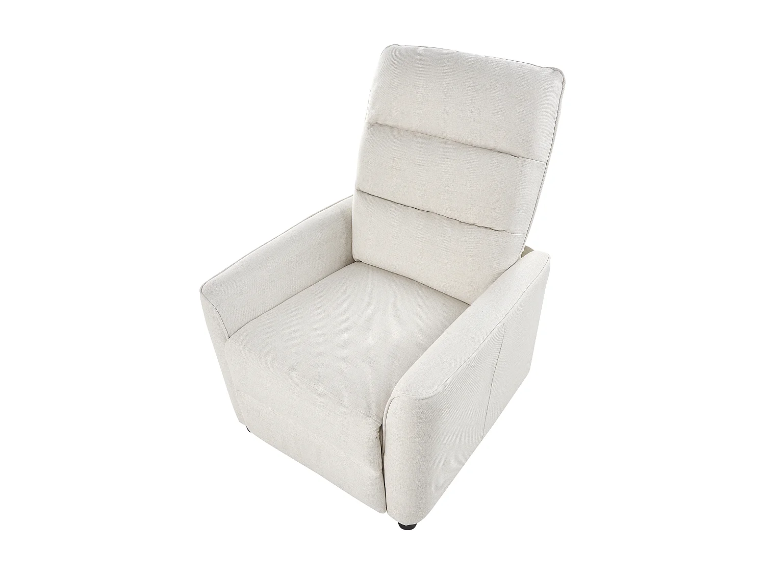 Fauteuil inclinable SANDE Repose-pieds inclus Tissu Blanc cassé