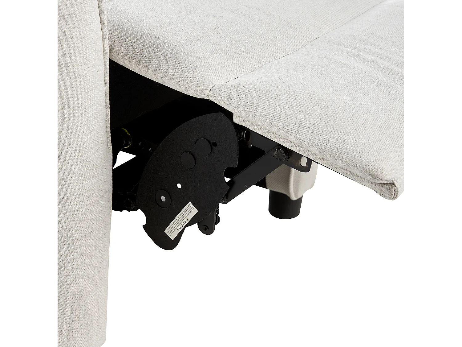 Fauteuil inclinable SANDE Repose-pieds inclus Tissu Blanc cassé