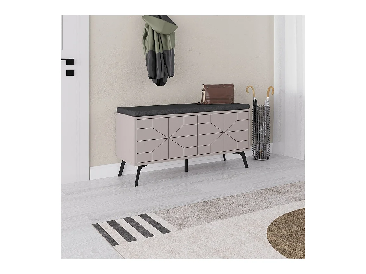 Meuble de rangement chaussures 4 portes H55 cm - DUNE BENCH