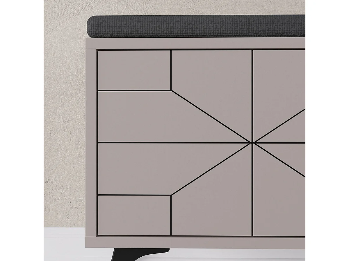 Meuble de rangement chaussures 4 portes H55 cm - DUNE BENCH