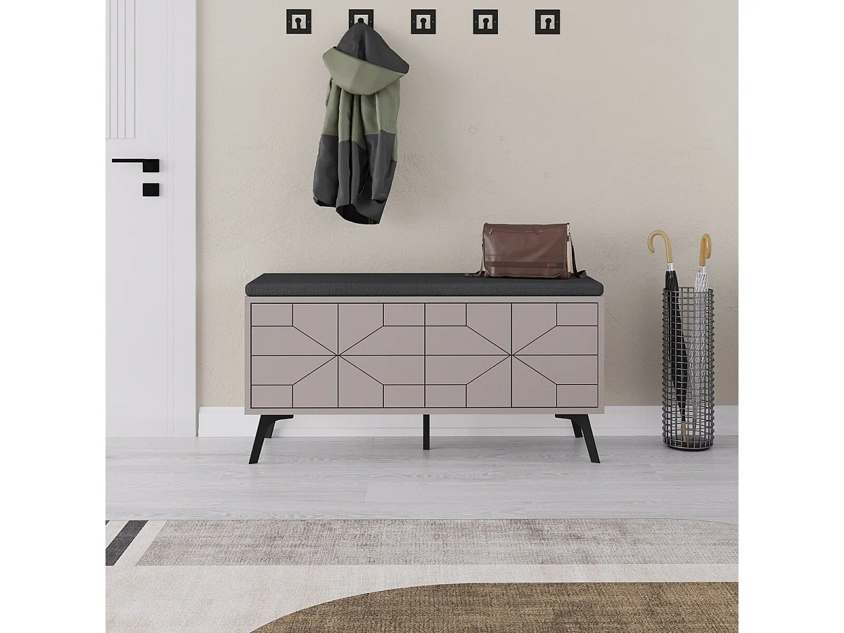 Meuble de rangement chaussures 4 portes H55 cm - DUNE BENCH