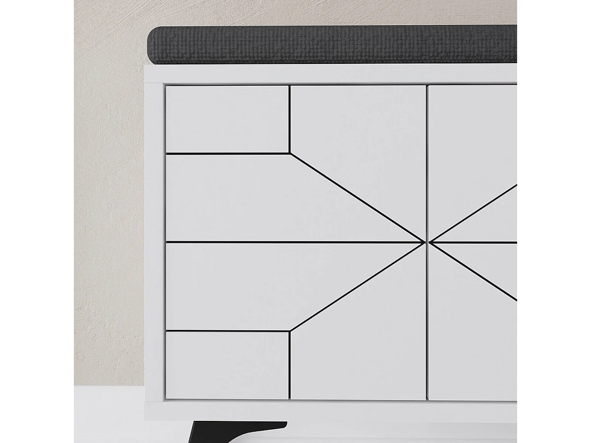 Zapatero Asheboro 110, Blanco, 107x55x35cm, Aglomerado laminado