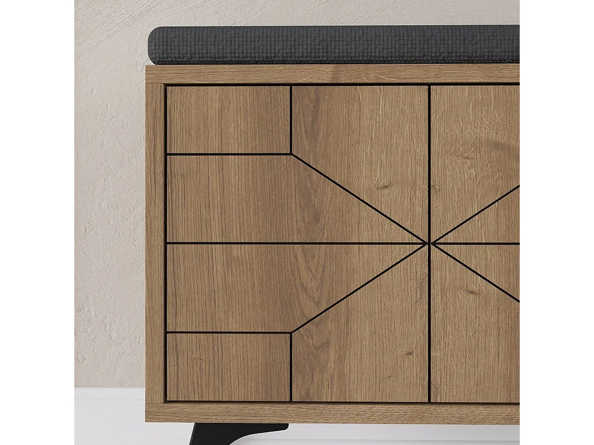 Meuble de rangement chaussures 4 portes H55 cm - DUNE BENCH