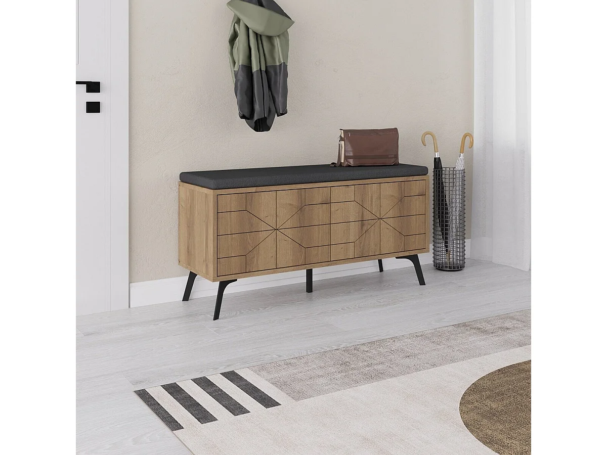 Meuble de rangement chaussures 4 portes H55 cm - DUNE BENCH