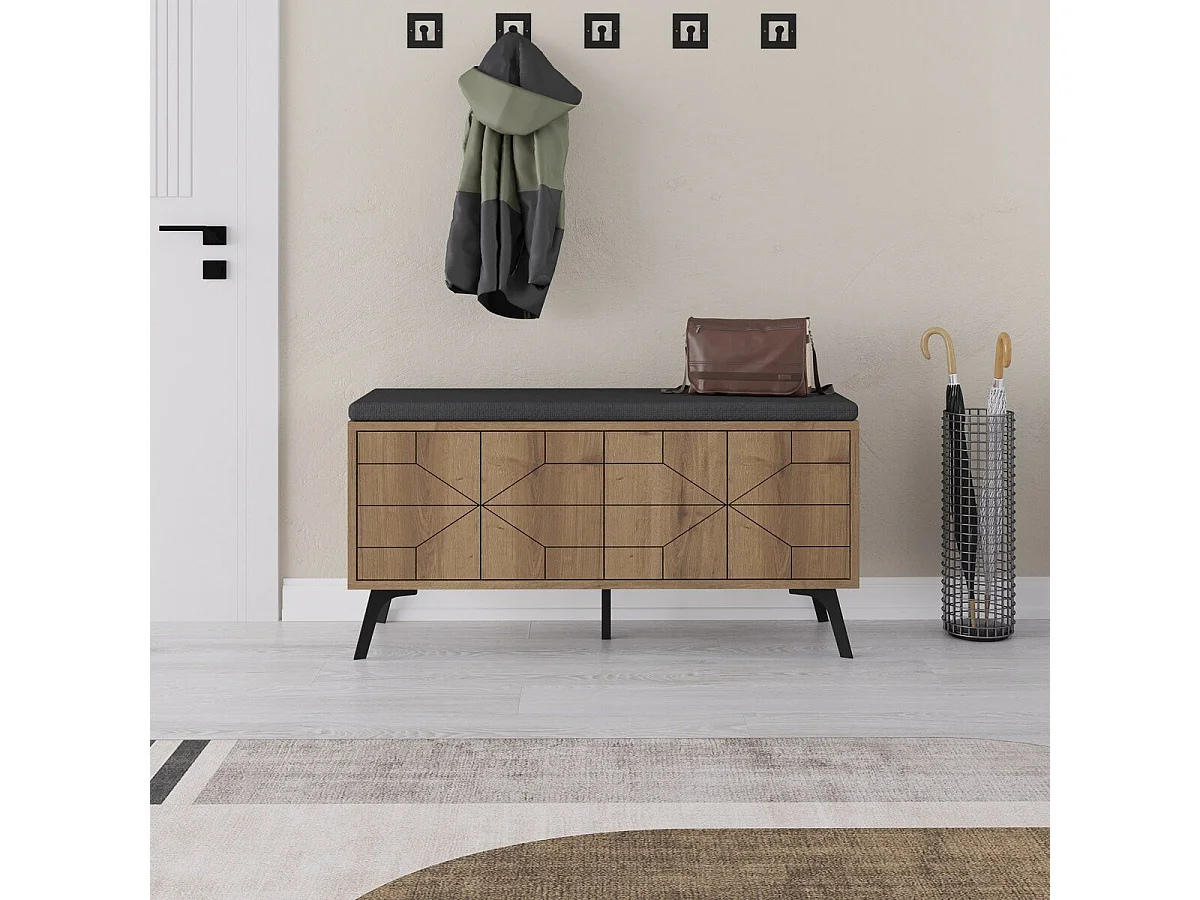 Meuble de rangement chaussures 4 portes H55 cm - DUNE BENCH