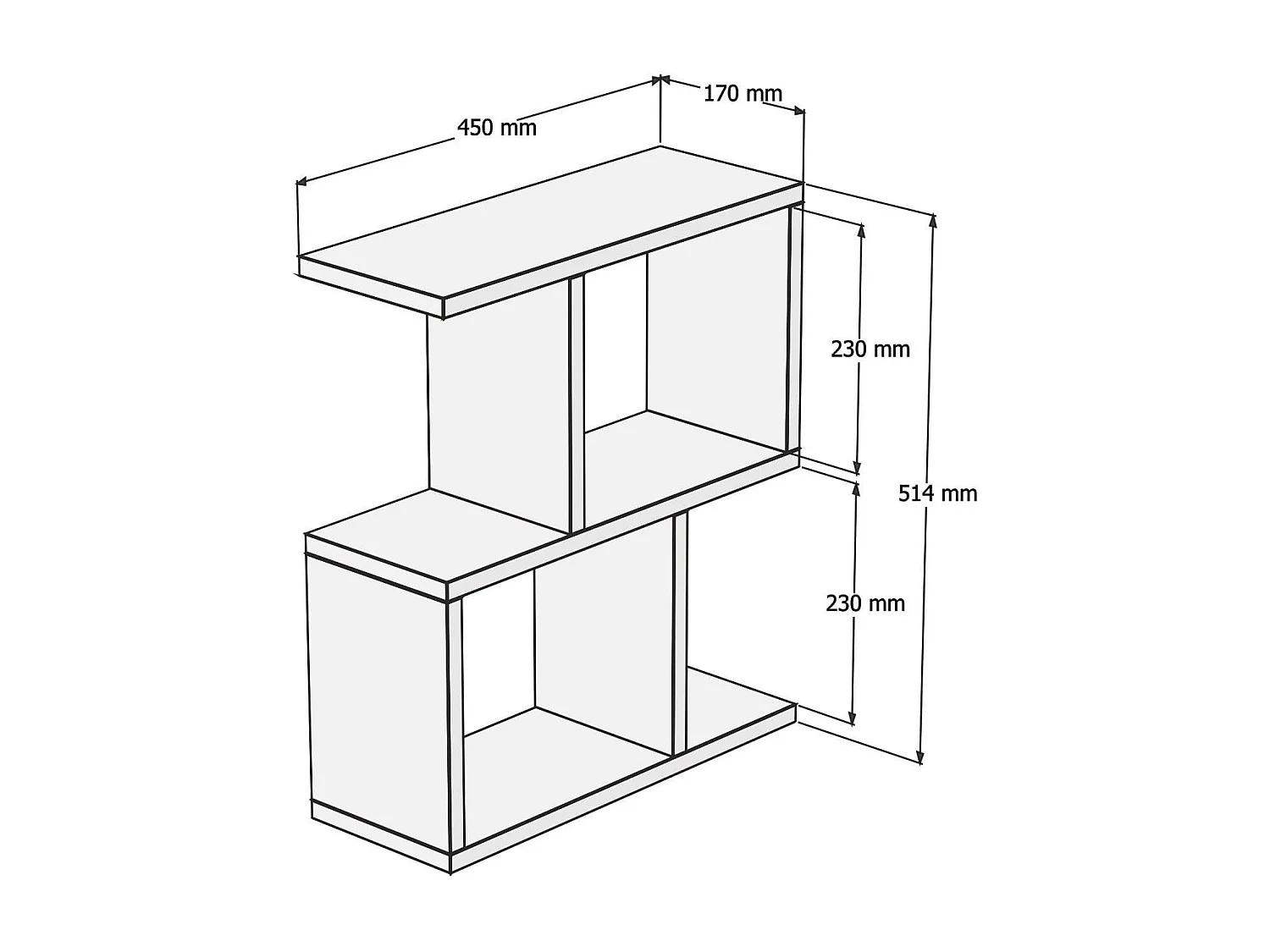 Skandinavischer Beistelltisch mit 2 Ebenen aus Walnussholz L45 cm - ZET