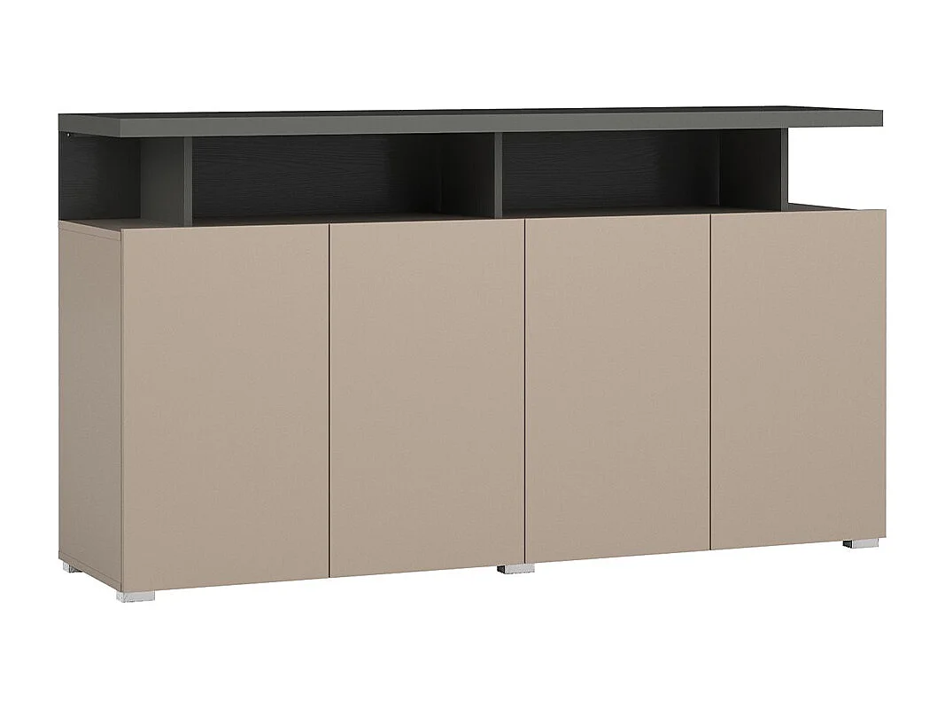Buffet 4 portes Opio Taupe et Anthracite