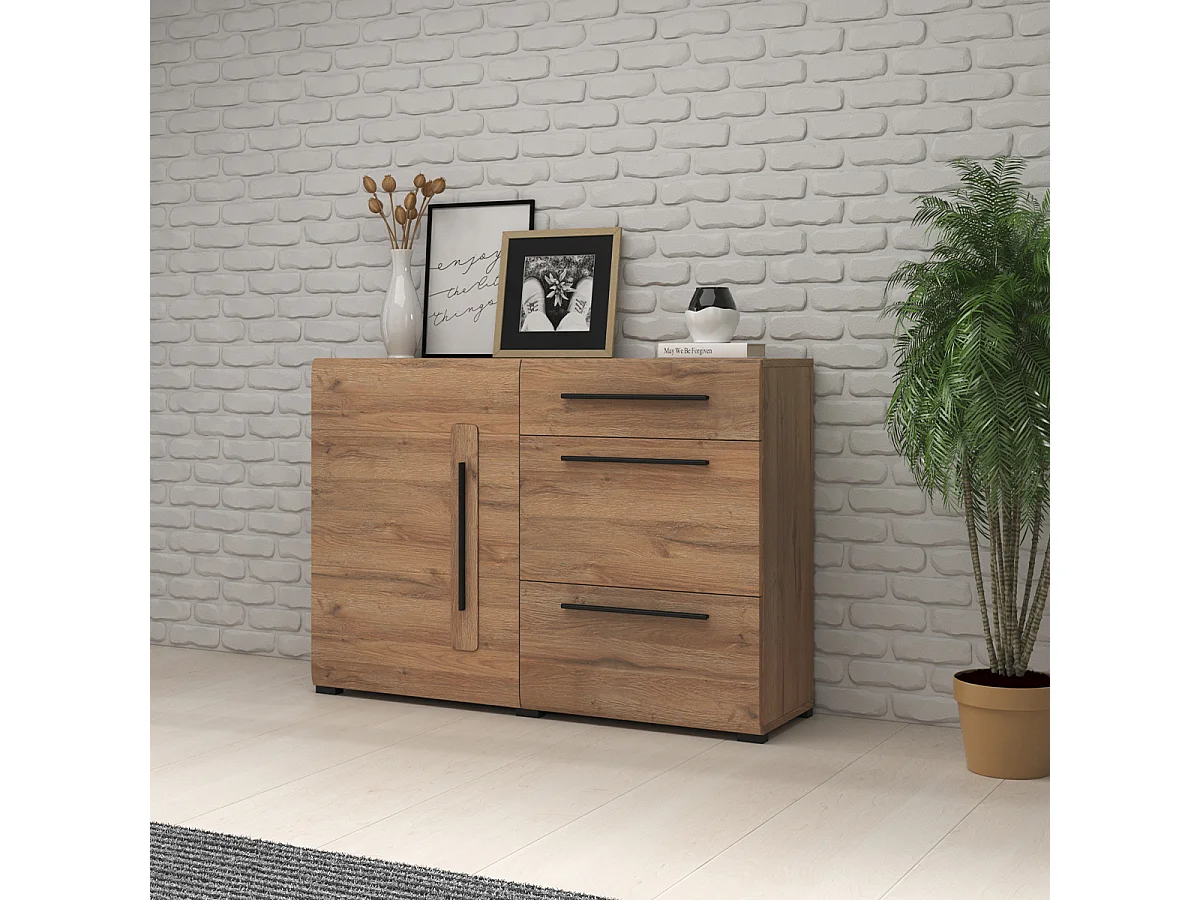 Bufé 1 puerta 3 cajones Louis Madera