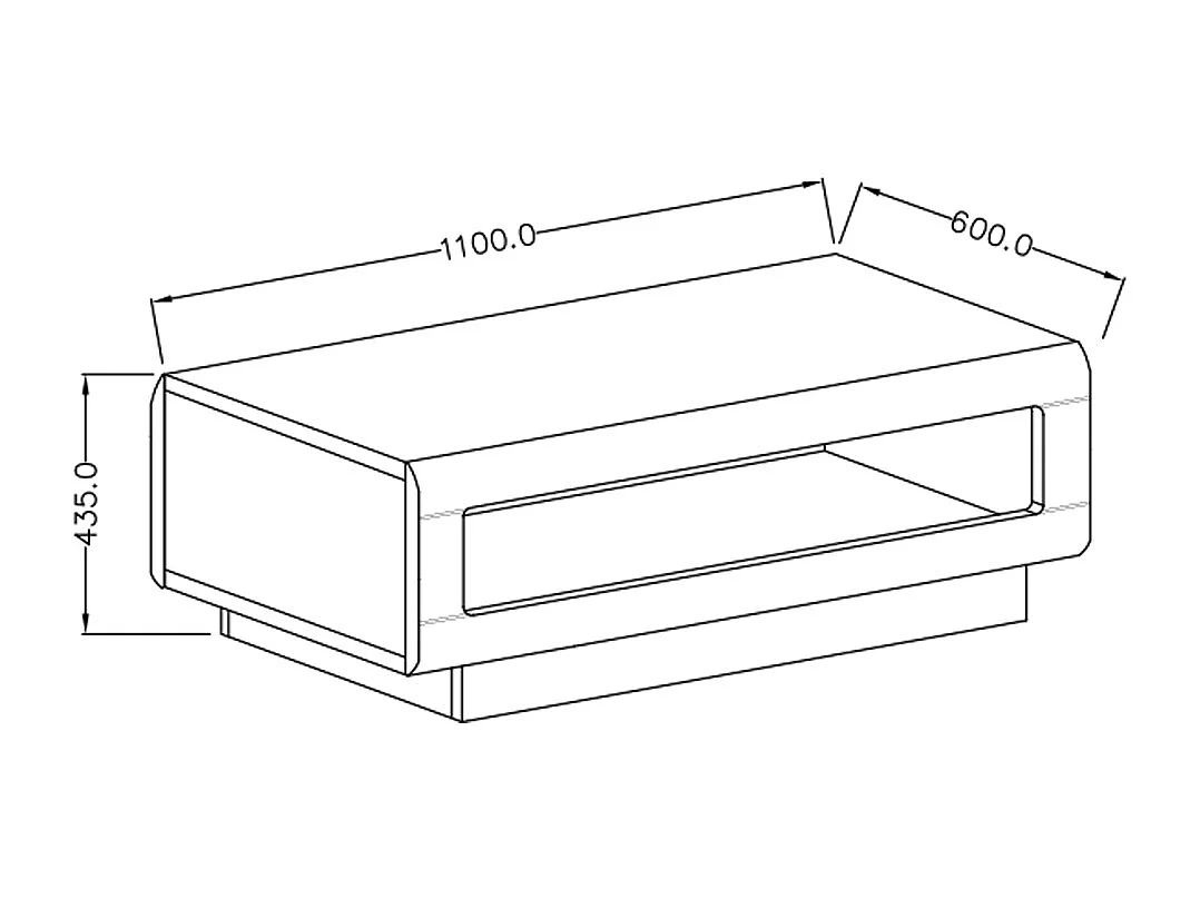 Stolik kawowy TULSA 110x60 dąb