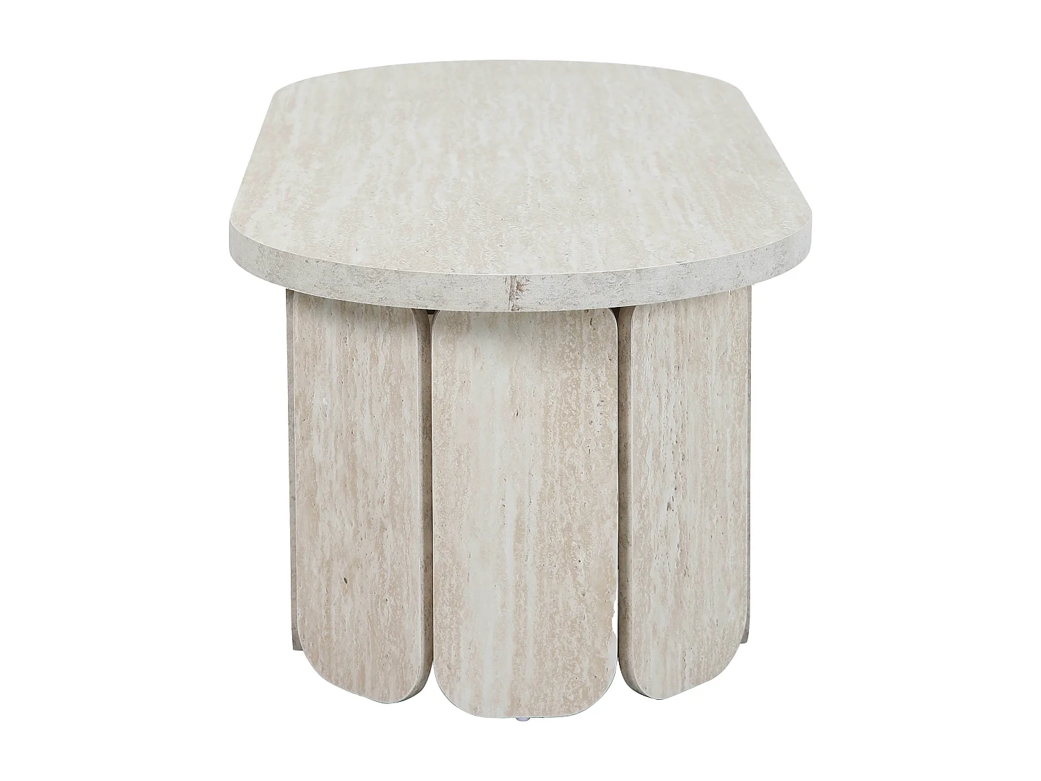 Table basse en MDF effet bois blanc