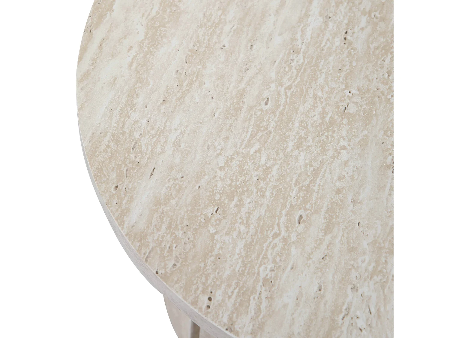 Table basse en MDF effet bois blanc